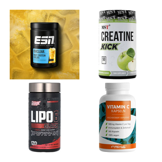 Wettkampfvorbereitung: ESN ISOCLEAR + MST Creatine + 2 weitere – alle enthaltenen Artikel