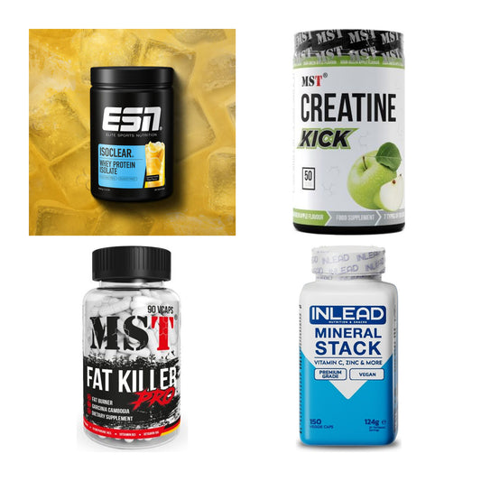 Wettkampfvorbereitung: ESN ISOCLEAR + MST Creatine + 2 weitere – alle enthaltenen Artikel
