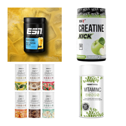 Wettkampfvorbereitung: ESN ISOCLEAR + MST Creatine + 2 weitere – alle enthaltenen Artikel