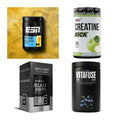 Wettkampfvorbereitung: ESN ISOCLEAR + MST Creatine + 2 weitere – alle enthaltenen Artikel
