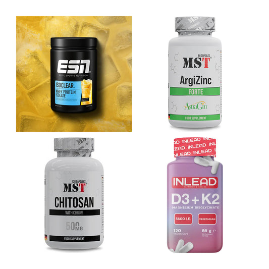 Wettkampfvorbereitung: ESN ISOCLEAR + MST ArgiZinc + 2 weitere – alle enthaltenen Artikel