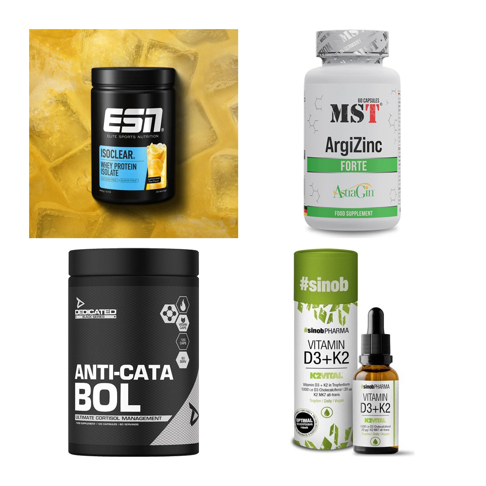 Wettkampfvorbereitung: ESN ISOCLEAR + MST ArgiZinc + 2 weitere – alle enthaltenen Artikel