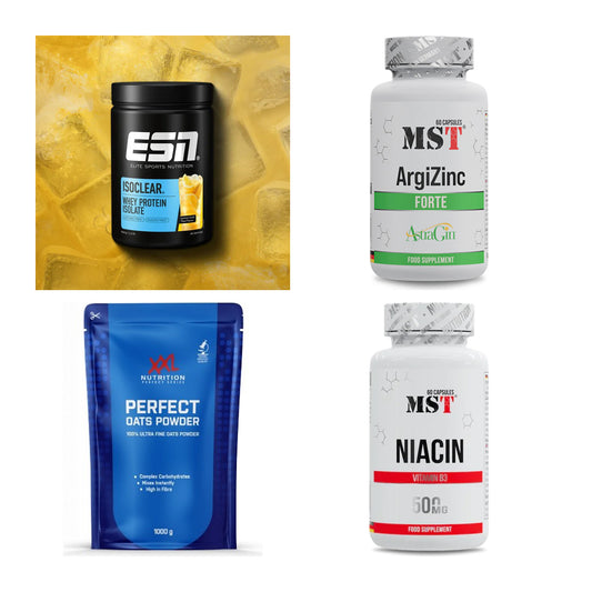 Wettkampfvorbereitung: ESN ISOCLEAR + MST ArgiZinc + 2 weitere – alle enthaltenen Artikel