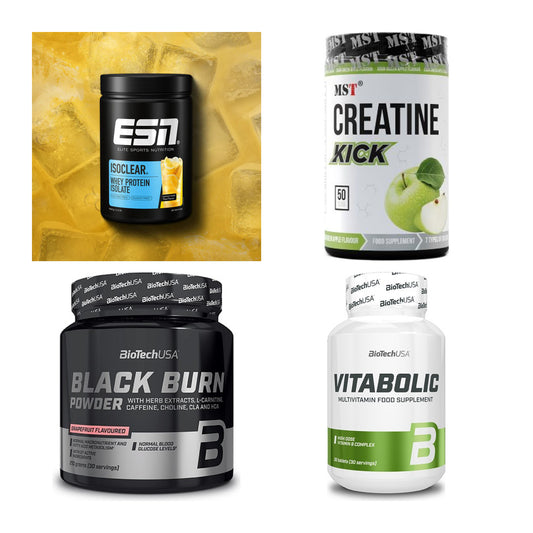 Wettkampfvorbereitung: ESN ISOCLEAR + MST Creatine + 2 weitere – alle enthaltenen Artikel