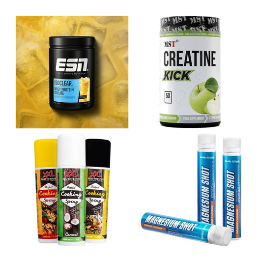 Wettkampfvorbereitung: ESN ISOCLEAR + MST Creatine + 2 weitere – alle enthaltenen Artikel