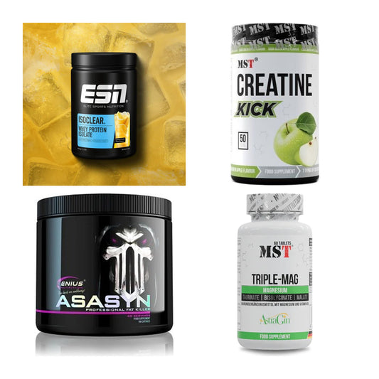 Wettkampfvorbereitung: ESN ISOCLEAR + MST Creatine + 2 weitere – alle enthaltenen Artikel