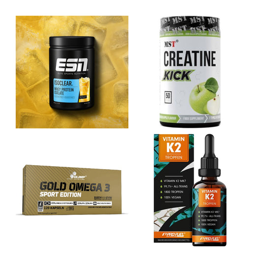 Wettkampfvorbereitung: ESN ISOCLEAR + MST Creatine + 2 weitere – alle enthaltenen Artikel