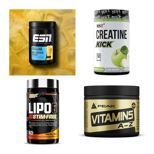 Wettkampfvorbereitung: ESN ISOCLEAR + MST Creatine + 2 weitere – alle enthaltenen Artikel