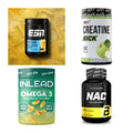 Wettkampfvorbereitung: ESN ISOCLEAR + MST Creatine + 2 weitere – alle enthaltenen Artikel
