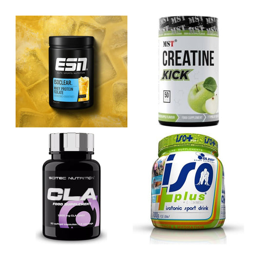 Wettkampfvorbereitung: ESN ISOCLEAR + MST Creatine + 2 weitere – alle enthaltenen Artikel