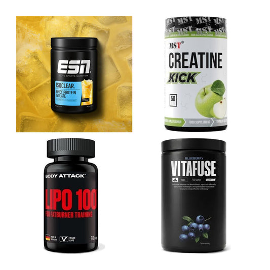 Wettkampfvorbereitung: ESN ISOCLEAR + MST Creatine + 2 weitere – alle enthaltenen Artikel