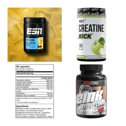 Wettkampfvorbereitung: ESN ISOCLEAR + MST Creatine + 2 weitere – alle enthaltenen Artikel