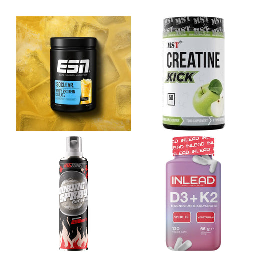 Wettkampfvorbereitung: ESN ISOCLEAR + MST Creatine + 2 weitere – alle enthaltenen Artikel