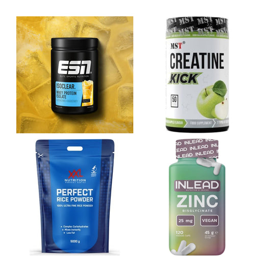 Wettkampfvorbereitung: ESN ISOCLEAR + MST Creatine + 2 weitere – alle enthaltenen Artikel