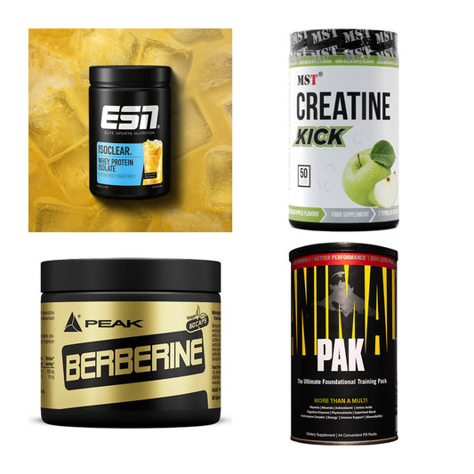 Wettkampfvorbereitung: ESN ISOCLEAR + MST Creatine + 2 weitere – alle enthaltenen Artikel