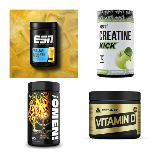 Wettkampfvorbereitung: ESN ISOCLEAR + MST Creatine + 2 weitere – alle enthaltenen Artikel