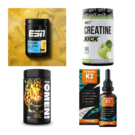 Wettkampfvorbereitung: ESN ISOCLEAR + MST Creatine + 2 weitere – alle enthaltenen Artikel