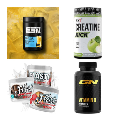 Wettkampfvorbereitung: ESN ISOCLEAR + MST Creatine + 2 weitere – alle enthaltenen Artikel