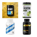 Wettkampfvorbereitung: ESN ISOCLEAR + MST Creatine + 2 weitere – alle enthaltenen Artikel