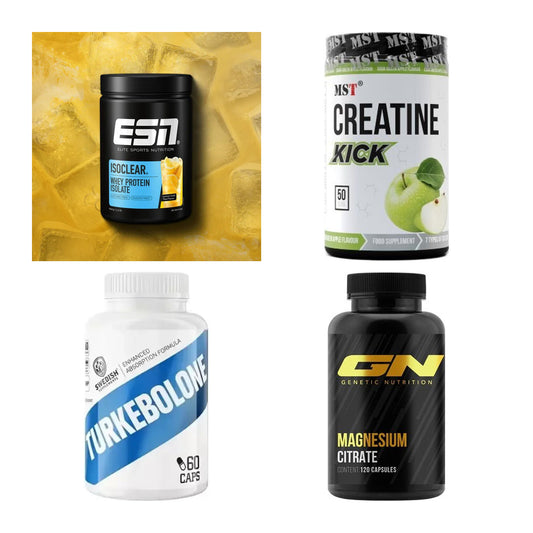 Wettkampfvorbereitung: ESN ISOCLEAR + MST Creatine + 2 weitere – alle enthaltenen Artikel