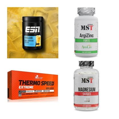 Wettkampfvorbereitung: ESN ISOCLEAR + MST ArgiZinc + 2 weitere – alle enthaltenen Artikel