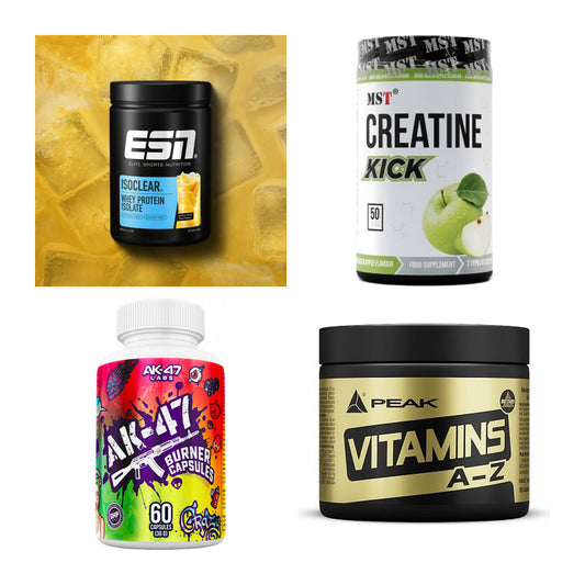 Wettkampfvorbereitung: ESN ISOCLEAR + MST Creatine + 2 weitere – alle enthaltenen Artikel