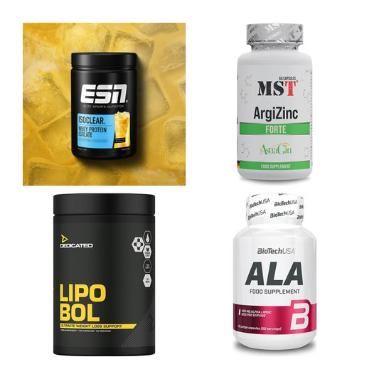 Wettkampfvorbereitung: ESN ISOCLEAR + MST ArgiZinc + 2 weitere – alle enthaltenen Artikel