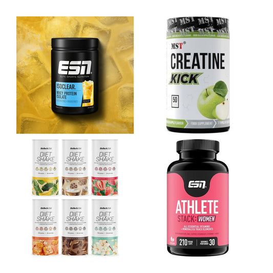 Wettkampfvorbereitung: ESN ISOCLEAR + MST Creatine + 2 weitere – alle enthaltenen Artikel