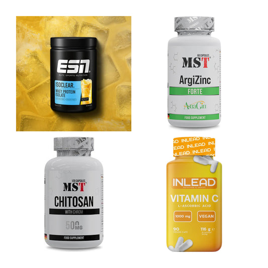 Wettkampfvorbereitung: ESN ISOCLEAR + MST ArgiZinc + 2 weitere – alle enthaltenen Artikel