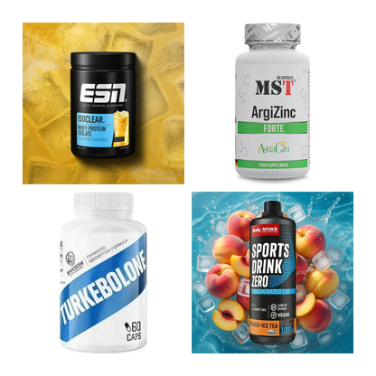 Wettkampfvorbereitung: ESN ISOCLEAR + MST ArgiZinc + 2 weitere – alle enthaltenen Artikel