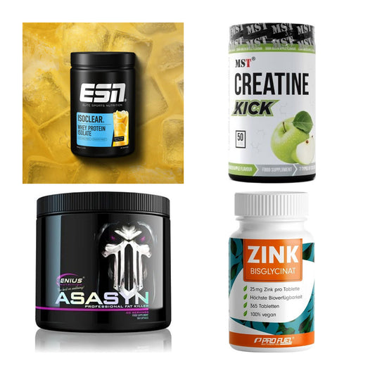 Wettkampfvorbereitung: ESN ISOCLEAR + MST Creatine + 2 weitere – alle enthaltenen Artikel