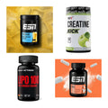 Wettkampfvorbereitung: ESN ISOCLEAR + MST Creatine + 2 weitere – alle enthaltenen Artikel