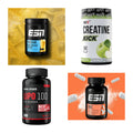 Wettkampfvorbereitung: ESN ISOCLEAR + MST Creatine + 2 weitere – alle enthaltenen Artikel