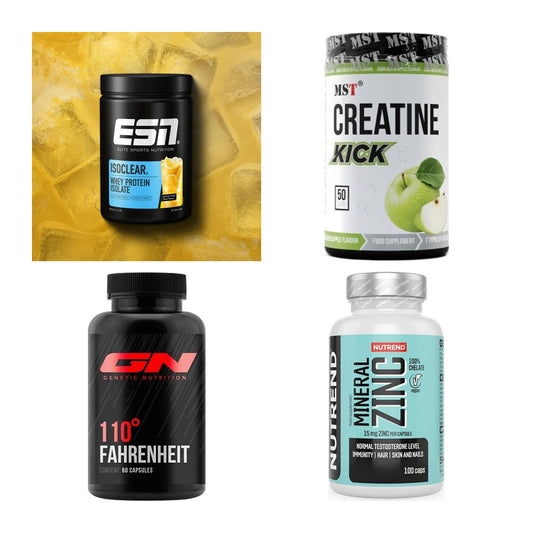 Wettkampfvorbereitung: ESN ISOCLEAR + MST Creatine + 2 weitere – alle enthaltenen Artikel