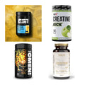 Wettkampfvorbereitung: ESN ISOCLEAR + MST Creatine + 2 weitere – alle enthaltenen Artikel