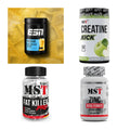 Wettkampfvorbereitung: ESN ISOCLEAR + MST Creatine + 2 weitere – alle enthaltenen Artikel