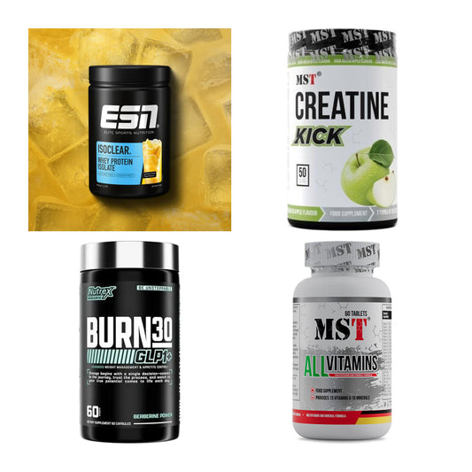 Wettkampfvorbereitung: ESN ISOCLEAR + MST Creatine + 2 weitere – alle enthaltenen Artikel