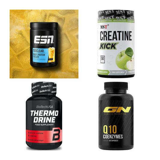 Wettkampfvorbereitung: ESN ISOCLEAR + MST Creatine + 2 weitere – alle enthaltenen Artikel