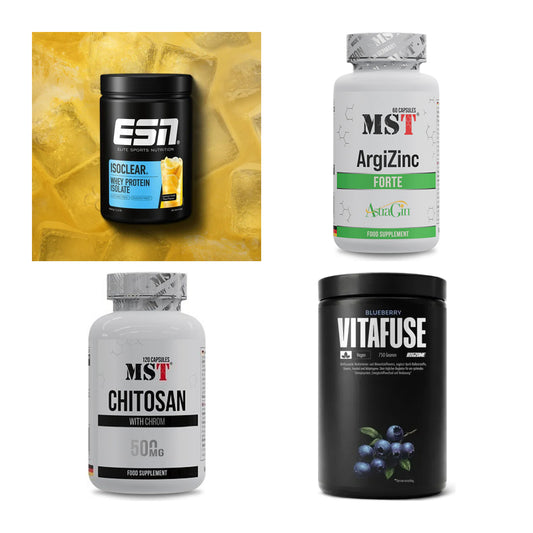 Wettkampfvorbereitung: ESN ISOCLEAR + MST ArgiZinc + 2 weitere – alle enthaltenen Artikel