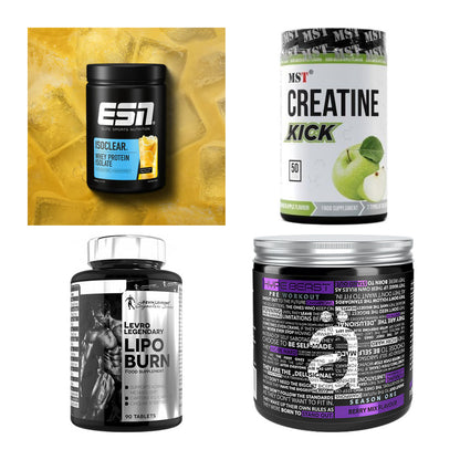 Wettkampfvorbereitung: ESN ISOCLEAR + MST Creatine + 2 weitere – alle enthaltenen Artikel