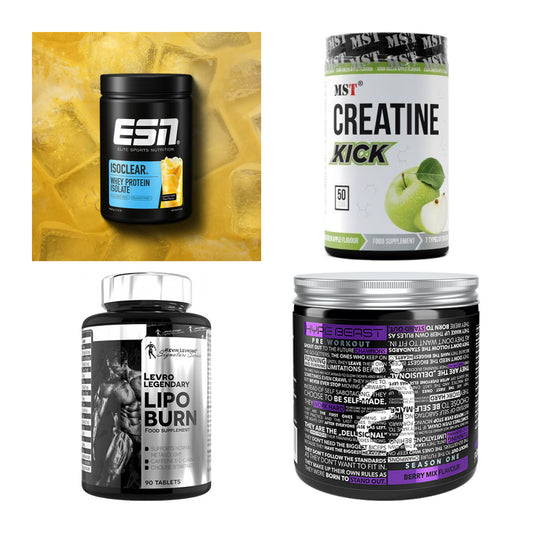Wettkampfvorbereitung: ESN ISOCLEAR + MST Creatine + 2 weitere – alle enthaltenen Artikel