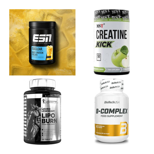 Wettkampfvorbereitung: ESN ISOCLEAR + MST Creatine + 2 weitere – alle enthaltenen Artikel