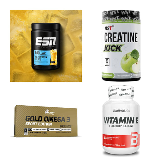Wettkampfvorbereitung: ESN ISOCLEAR + MST Creatine + 2 weitere – alle enthaltenen Artikel