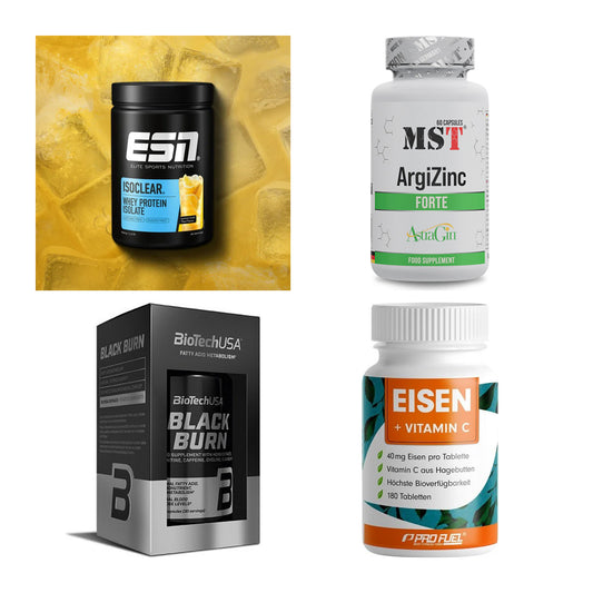 Wettkampfvorbereitung: ESN ISOCLEAR + MST ArgiZinc + 2 weitere – alle enthaltenen Artikel