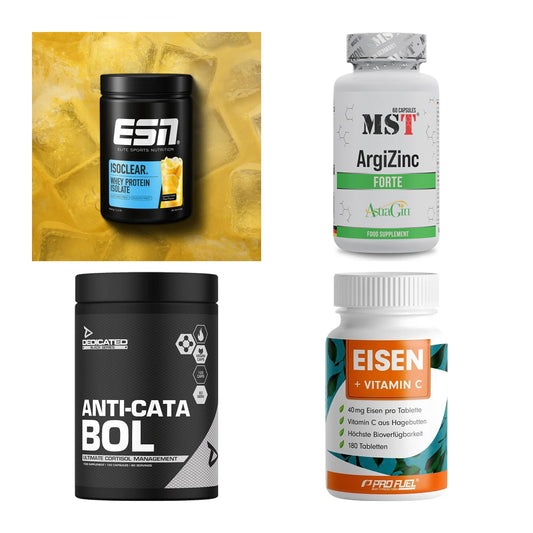 Wettkampfvorbereitung: ESN ISOCLEAR + MST ArgiZinc + 2 weitere – alle enthaltenen Artikel