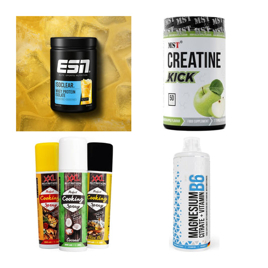 Wettkampfvorbereitung: ESN ISOCLEAR + MST Creatine + 2 weitere – alle enthaltenen Artikel