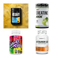 Wettkampfvorbereitung: ESN ISOCLEAR + MST Creatine + 2 weitere – alle enthaltenen Artikel