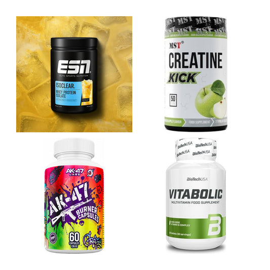 Wettkampfvorbereitung: ESN ISOCLEAR + MST Creatine + 2 weitere – alle enthaltenen Artikel