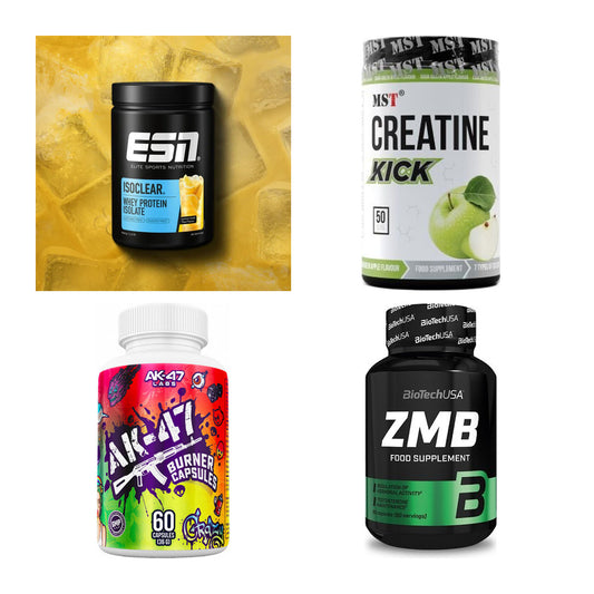 Wettkampfvorbereitung: ESN ISOCLEAR + MST Creatine + 2 weitere – alle enthaltenen Artikel