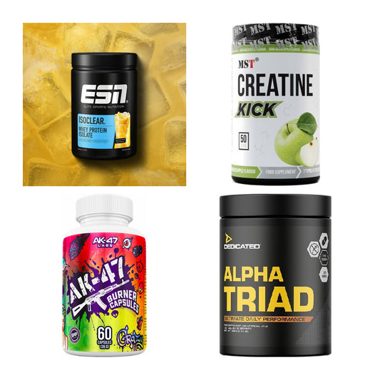 Wettkampfvorbereitung: ESN ISOCLEAR + MST Creatine + 2 weitere – alle enthaltenen Artikel